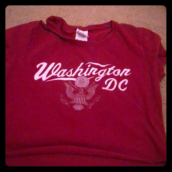 A Red Cropped Washington D.C. shirt - Picture 1 of 2